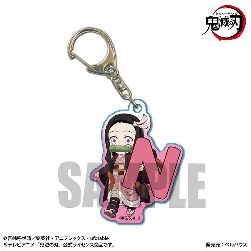 Demon Slayer: Trading Acrylic Keychains Alphabet Ver. Blind Box - 1 Unidade Aleatória